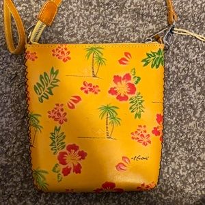crossbody faux leather Hawaiian purse.